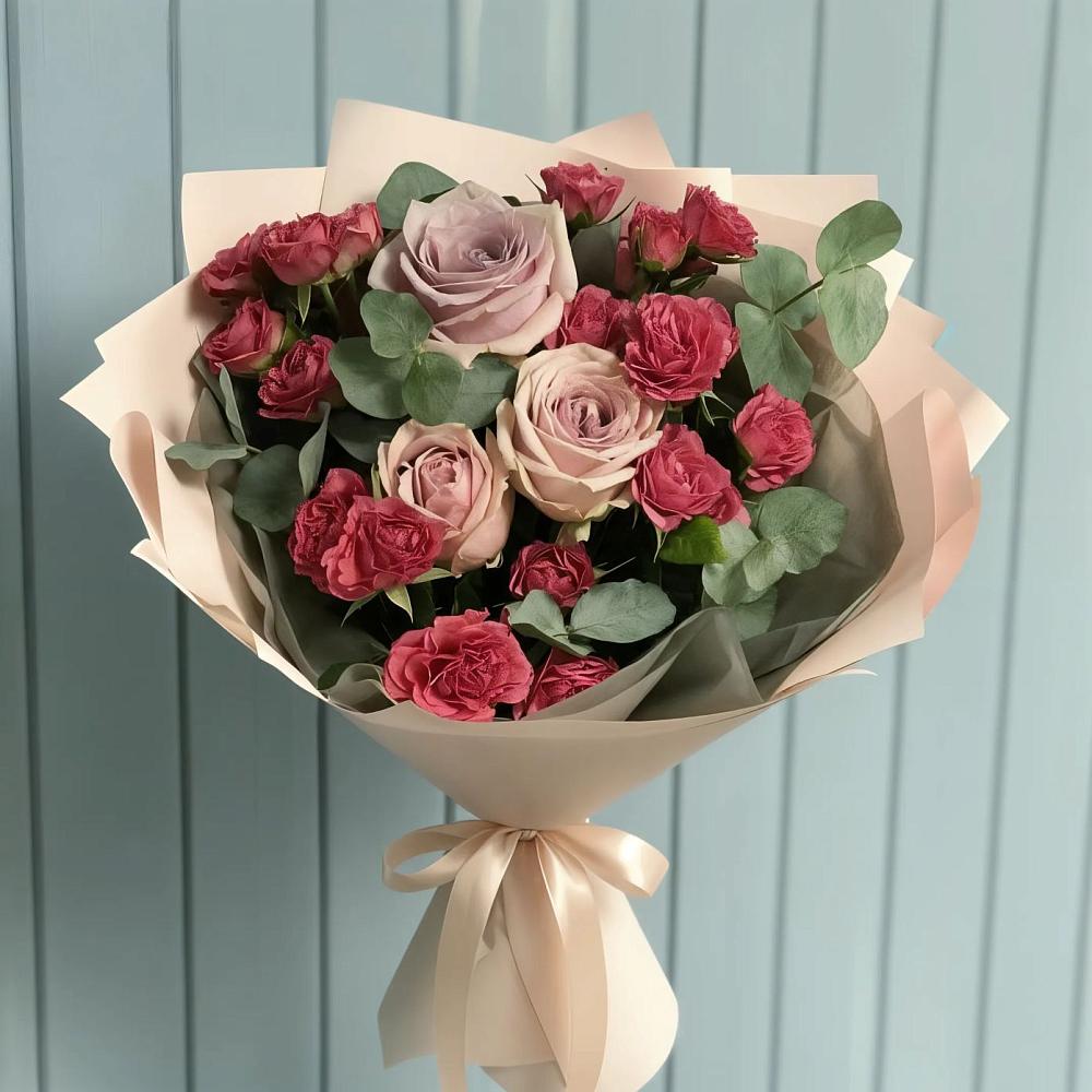 Букет цветов из: Гвоздики и Розы в Подкумке