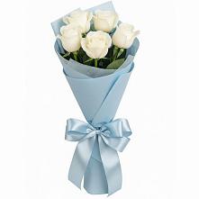 Букет 5 Белых роз Проуд #REPLACE_PRED# Подкумке