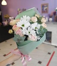 Букет милый в Подкумке Букет цветов из: Хризантемы и Розы в Подкумке