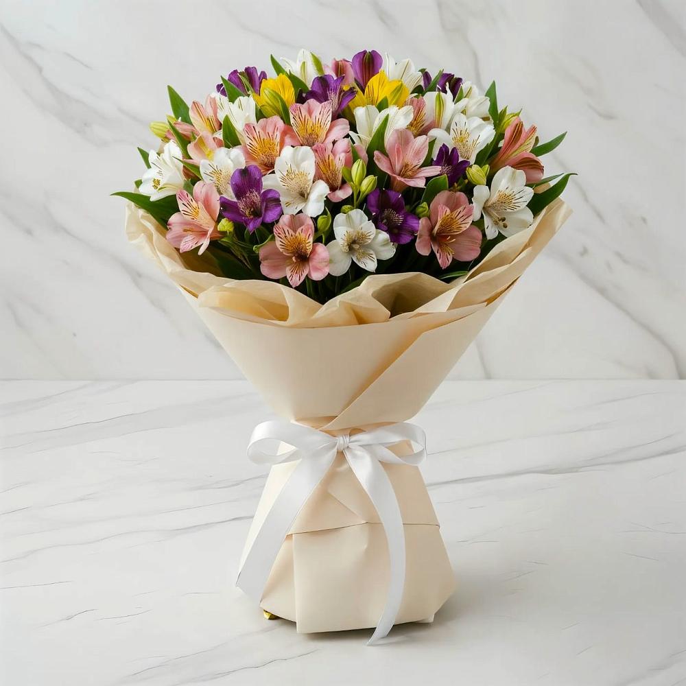 Букет цветов из: Альстромерии в Подкумке