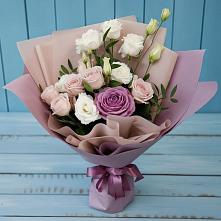 Букет цветов из:  Розы и Лизиантусы #REPLACE_PRED# Подкумке