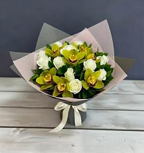 Букет цветов из:  Орхидеи и Розы в Подкумке