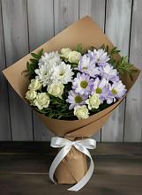 Букет цветов из:  Хризантемы и Розы в Подкумке