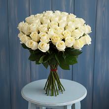 Букет 51 Белая роза Эдлесс Лав #REPLACE_PRED# Подкумке