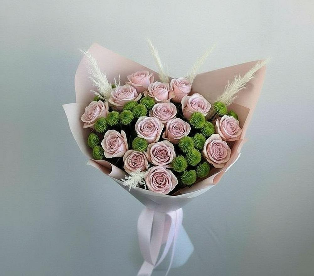 Букет цветов из: Розы и Хризантемы в Подкумке
