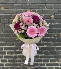 Букет цветов из:  Герберы и Хризантемы в Подкумке