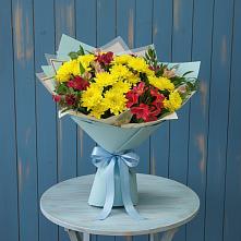 Букет цветов из:  Альстромерии и Хризантемы в Подкумке
