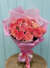 Букет 15 Розовых роз Равель в Подкумке