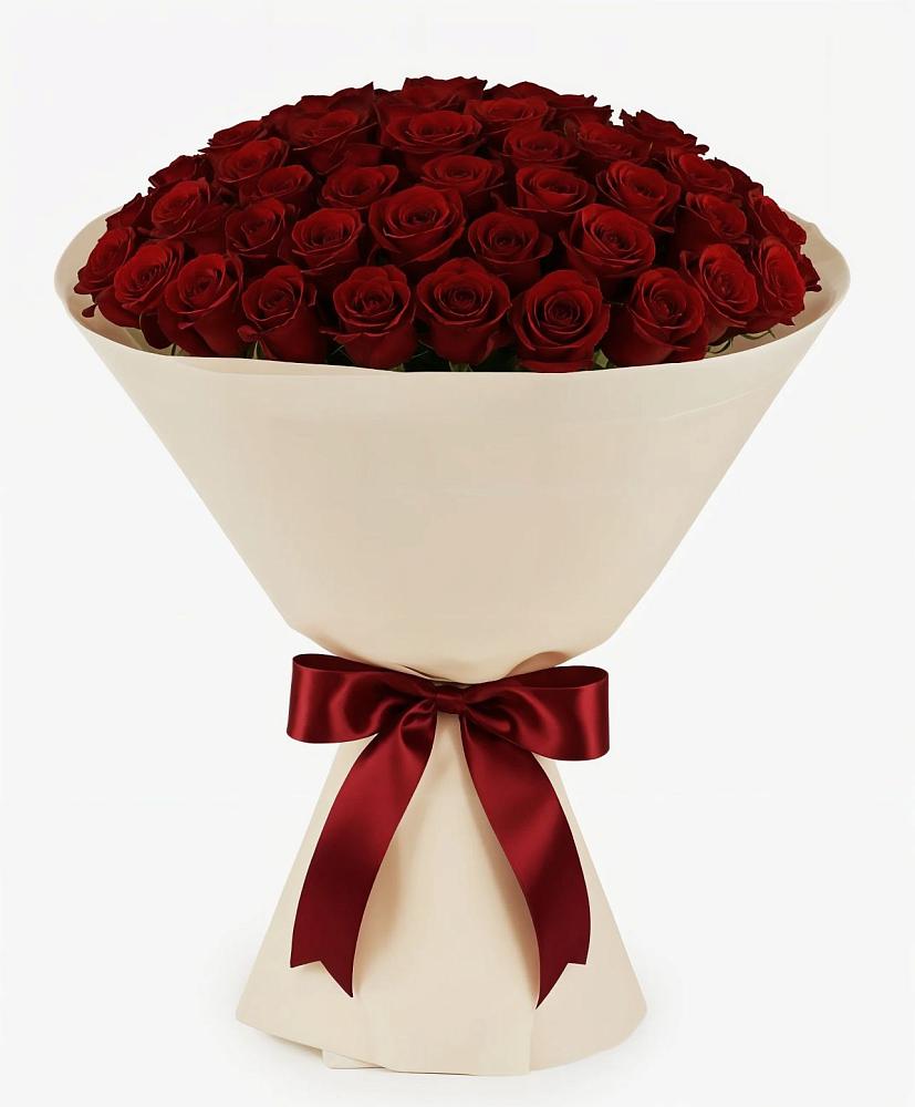 Букет 101 Бордовая роза Блэк Бакарра в Подкумке